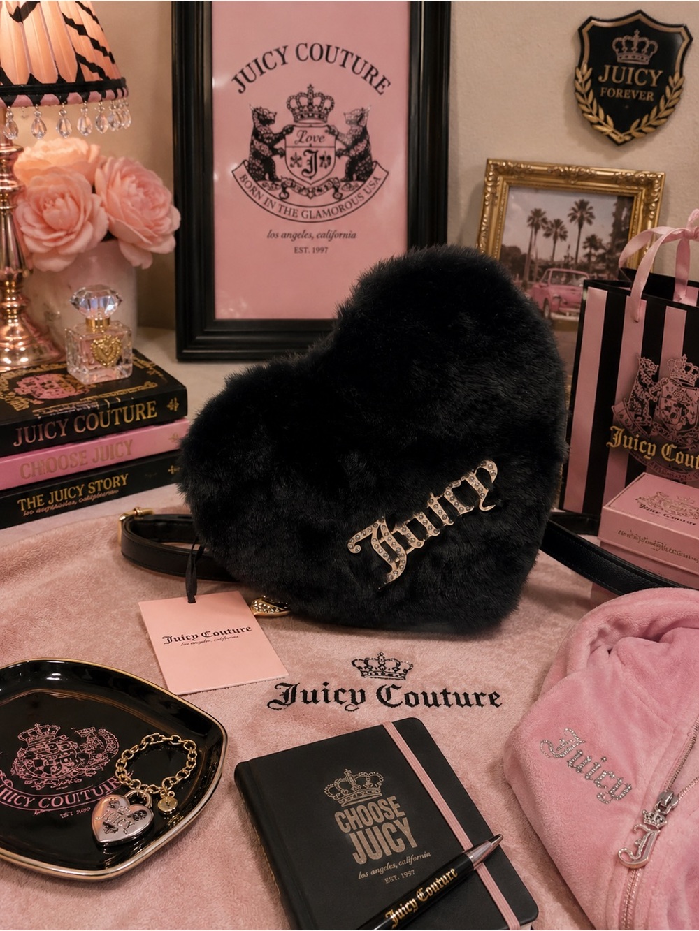 Juicy couture fluffy crossbody purse
